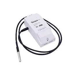 Беспроводной Wi-Fi выключатель Sonoff TH16 16А/3500В + Датчик температуры DS18B20 Белый