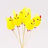 Декорация пасхальная на пике Flora Курочка 6 шт 19 см Желтый (44266)
