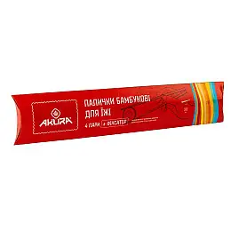 Палочки бамбуковые 4 пары + 1 фиксатор учебный  ТМ 