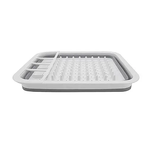 Сушилка для посуды RIAS складная силиконовая White-Gray (3_01659)
