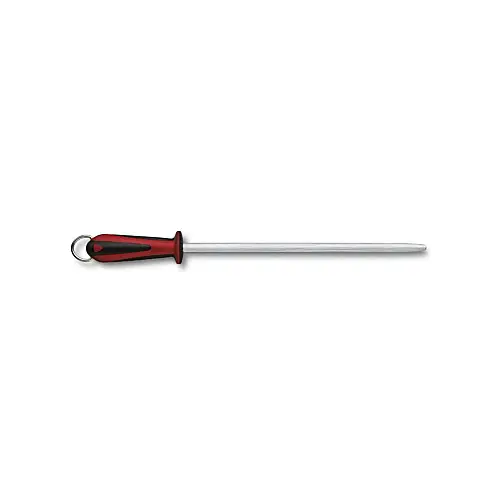 Точило мусат Victorinox Dual Grip 30см круглая форма мелкозернистое напыление Черно-красная ручка (7.8511)