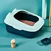 Туалет для кішок Taotaopets 268802 лоток для котів 40*30*20 см Синій з лопаткою
