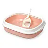 Туалет лоток для кошек Taotaopets 225501 46*38*13 см Pink с лопаткой