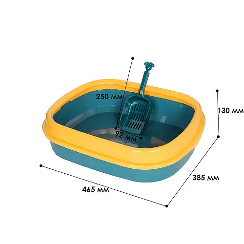Туалет лоток для кошек Taotaopets 225501 46*38*13 см Indigo с лопаткой