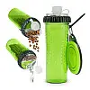 Бутылка для тварин Snack-Duo для води і корму зі складною мискою Green (3_03743)