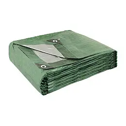 Тент двосторонній MASTERTOOL 6х10 м 130 г/м² Какі срібний (89-1610)