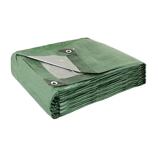 Тент двосторонній MASTERTOOL 6х10 м 130 г/м² Какі срібний (89-1610)
