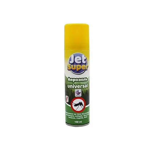 Аерозоль від комарів та комах 150 мл Jet Super Universal 986887 (захист до 4 годин)