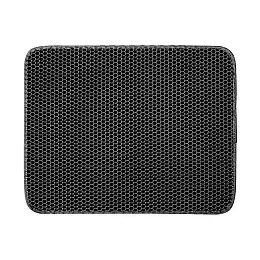 Двошаровий килимок Lesko DT856 40*50 см Black для кішачого туалету з пісковим фільтром, не ковзає.