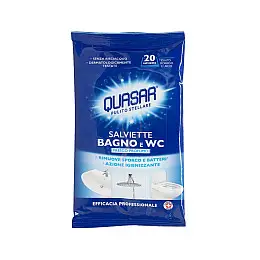серветки для чистки ванної кімнати і туалету Bagno e WC Quasar 20 шт.
