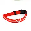 Світлодіодний LED ошийник Lesko Red M USB світиться для собак і котів