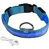 Світлодіодний Lesko Blue L LED ошийник USB світиться для собак і котів