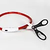 Светодиодный LED ошейник Lesko L-18 Red M для собак и котов USB светящийся водоотталкивающий