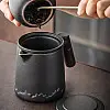 Дорожный чайный набор Lesko заварник + 4 пиал с чехлом 350 ml Black керамический для пуэра (12274-69363)