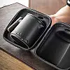 Дорожный чайный набор Lesko заварник + 4 пиал с чехлом 350 ml Black керамический для пуэра (12274-69363)