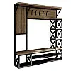 Прихожая I loft you 1900х1700х400 см Черная (2071766100)