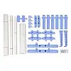 Универсальная складная сушилка для белья OPT-TOP 3 Tiers Garment rack белая (1756374679)