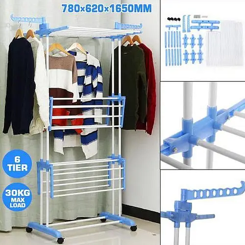 Універсальна складна сушарка для білизни OPT-TOP 3 Tiers Garment rack біла (1756374679)