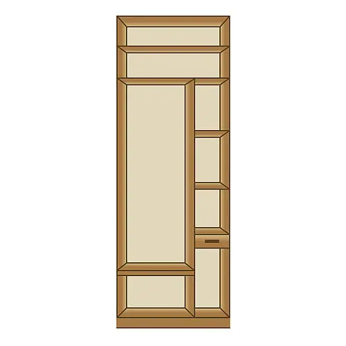 Прихожая Дарья Секция 0,8 м (крыша 16 мм) МАКСИ МЕБЕЛЬ Дуб сонома (5102783)