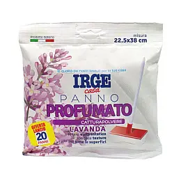Серветки Irge сухі універсальні для прибирання Лаванда 22,5*38 см 20 шт