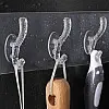 Вешалка самоклеящаяся настенная на 6 крючков Homy для ванной комнаты и кухни прозрачный (МК050857)