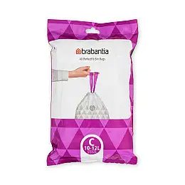Набір пакетів для сміття Brabantia 10-12 л C 40 шт Білий