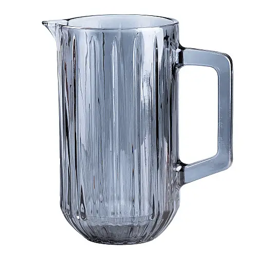 Кувшин для напитков TS Kitchen Lirmartur 1,2 л граненный из толстого стекла серый (HP528)