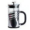 Френч-пресс чайник стеклянный TS Kitchen Haus Roland 1 литр с фактурным фильтром хром (HP33536)