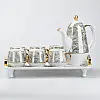 Чайный сервиз на 6 персон 8 предметов TS Kitchen мрамор (HP6166)