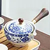 Дорожный набор для чайной церемонии Lesko Blue+White керамический