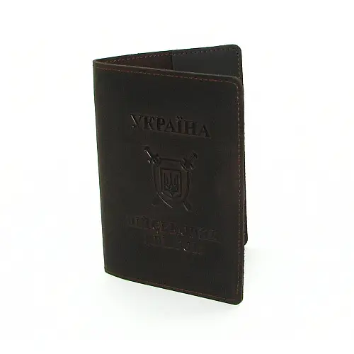 Шкіряна обкладинка на військовий квиток DNK Leather -Military-doc-H-col.F