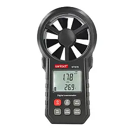 Анемометр крильчатий USB, Bluetooth 0,3-30м/с, -10-45°C WINTACT WT87B