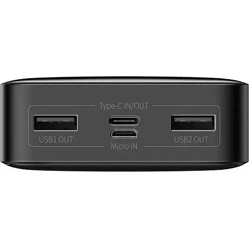 УМБ Power Bank BASEUS Bipow PPDML-J01 20000mAh 2USB Type-C 3A 15W QC чорний