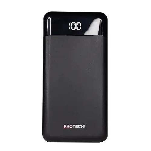 Внешній акумулятор Power Bank ProTech B-06 LCD LED Ліхтарик 30000 mAh Чорний (3_02405)
