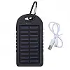 Power Bank Solar A50 + фонарь 12 LED с солнечной панелью 5000 mAh Черный (A50)