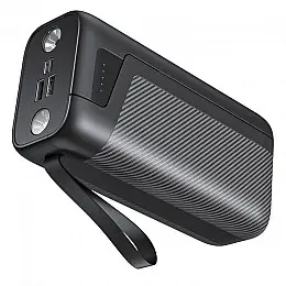 Повербанк з ліхтариком Xionel XP-30L 30000 mA УМБ Power Bank Чорний (10453-50370)