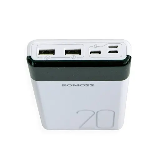 УМБ Power Bank Romoss LT20 20000mAh повербанк з екраном White (11240-hbr)
