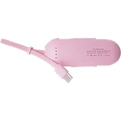 Детский УМБ Power Bank 5000mAh повербанк Котик Pink (11237-hbr)