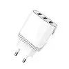 Сетеве зарядне пристрій Aspor A813 (3USB/3.4A) + USB кабель Lightning - білий