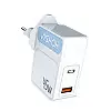 Сетеве зарядний пристрій Aspor A839 45W PD QC (UCB C+A) - білий