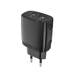Сетеве зарядне пристрій Aspor A811 (2USB/2.4A) - чорний