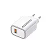 Сетевий зарядний пристрій Aspor A803 (USB/18W) - білий