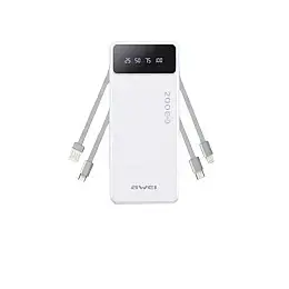 Портативна батарея Power bank 20000 mAh Awei P132K Біла