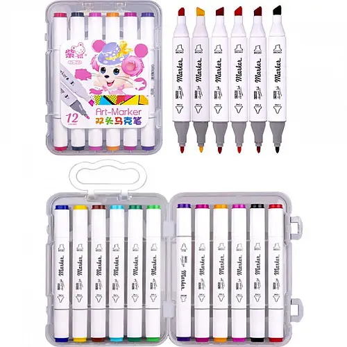 Набір фломастерів Bambi 12 кольорів "Art - Marker" 218-12 в пластиковому боксі