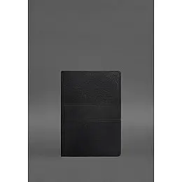 Кожаный блокнот А5 (софт-бук) 9.3 черный краст BlankNote