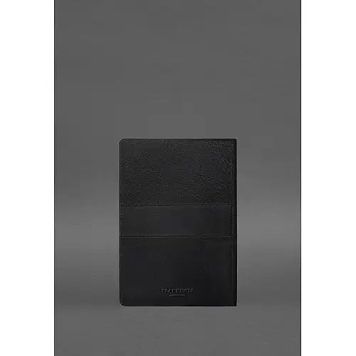Кожаный блокнот А5 (софт-бук) 9.3 черный краст BlankNote