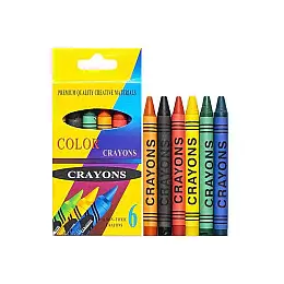 Карандаші воскові CRAYONS s-2006A 6 кольорів