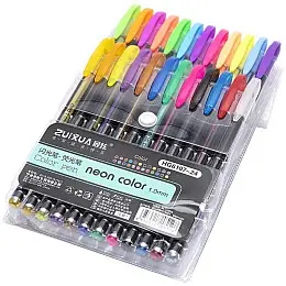 Набір гелевих ручок "Neon color" Zuixua HG6107-24 24 кольори