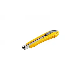 Ніж 18 мм ABS пластик з металевою напрямною кнопковий фіксатор 3 леза MASTERTOOL GM (17-0101)