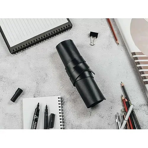 Кожаный сверток для ручек Skin and Skin 34х20 см Черный (LA52BL)